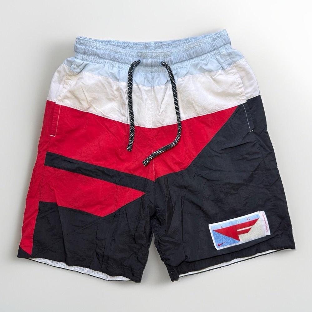 Nike Flight Series Men's M Vintage Swim Trunks Shorts Red Black White